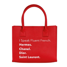 Load image into Gallery viewer, Red Mini Modern Tote (French)