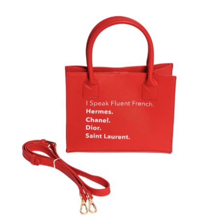 Red Mini Modern Tote (French)